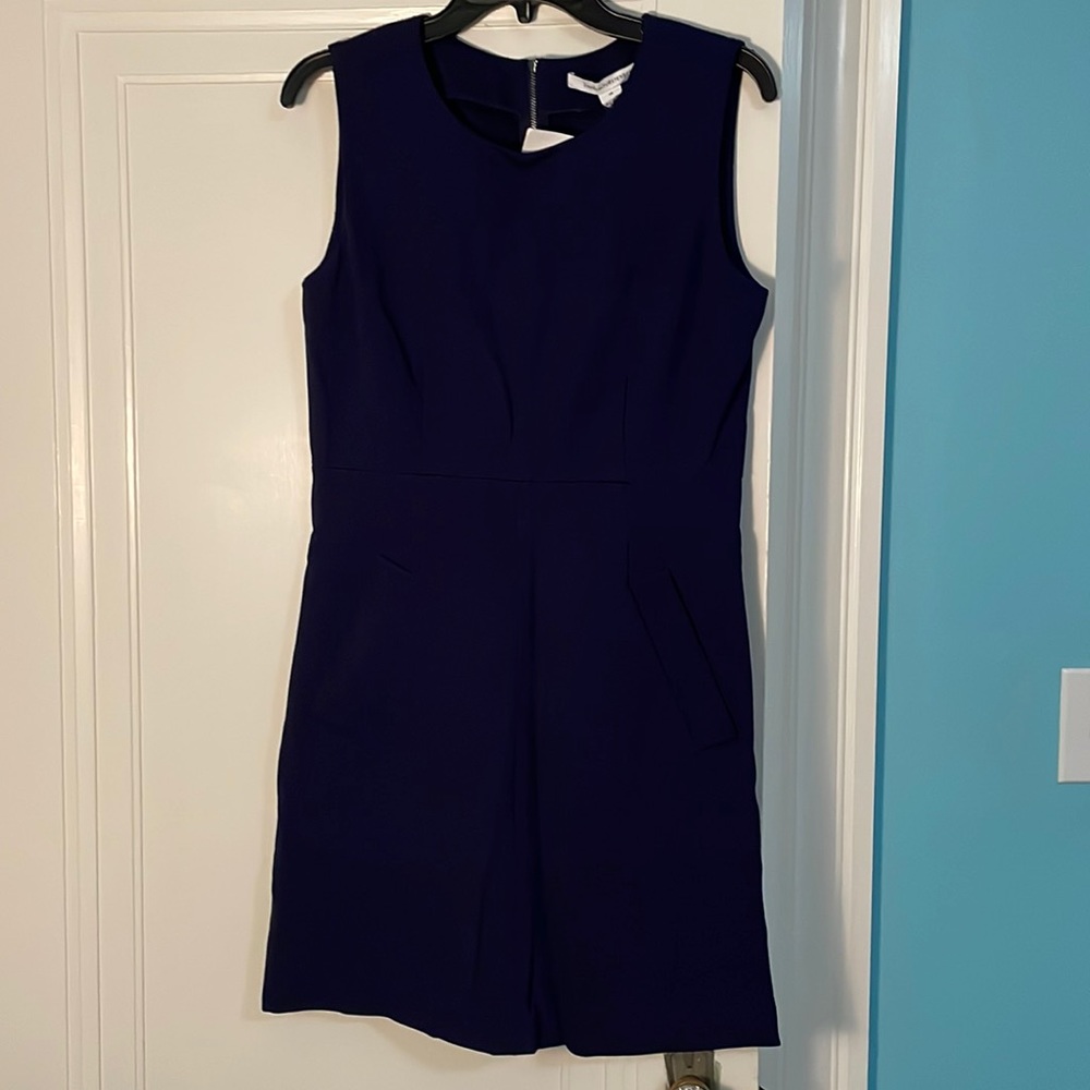 DVF Dark Purple Shift Dress NWT